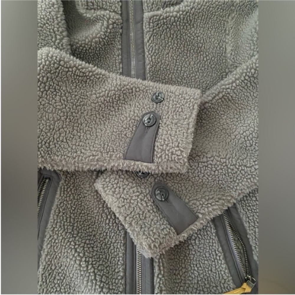 Patagonia Jacket Sharpa Full Zip Divided Sky Fleece Jacket Grey size Small - Picture 14 of 16